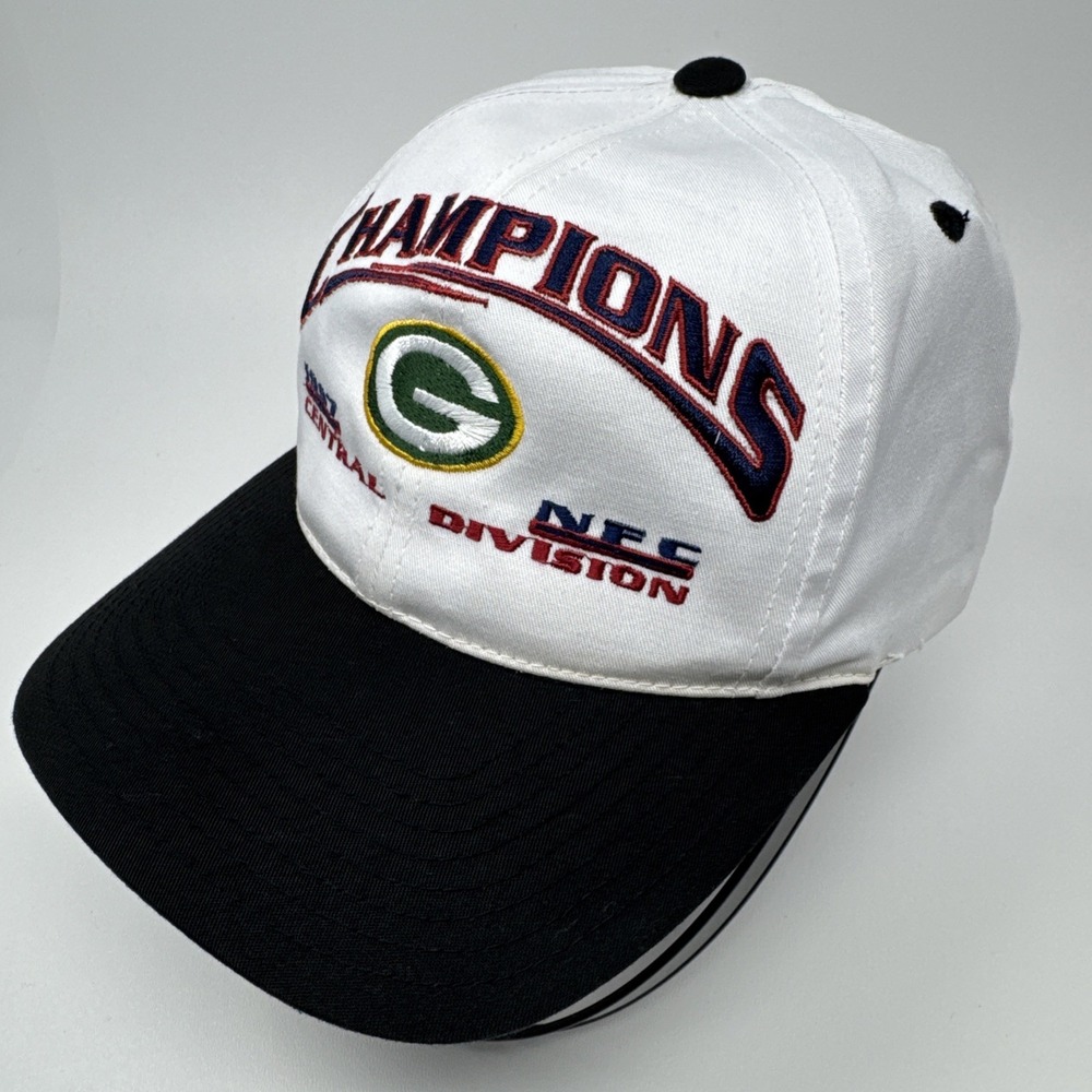 Green‎ Bay Packers Snapback Hat 1997 Central Division Champions Vintage - Picture 2 of 13